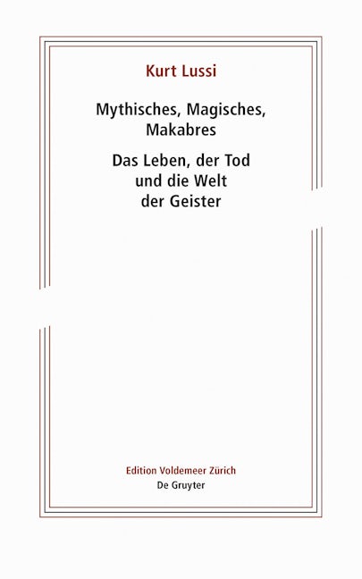 Book cover image for Mythisches, Magisches, Makabres ISBN: 9783110635706